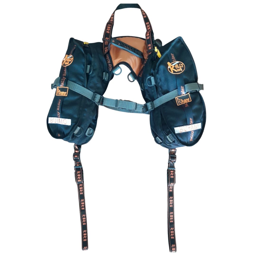 Bolsa para trilha de moto Búfalo Rally Rider - montada na moto