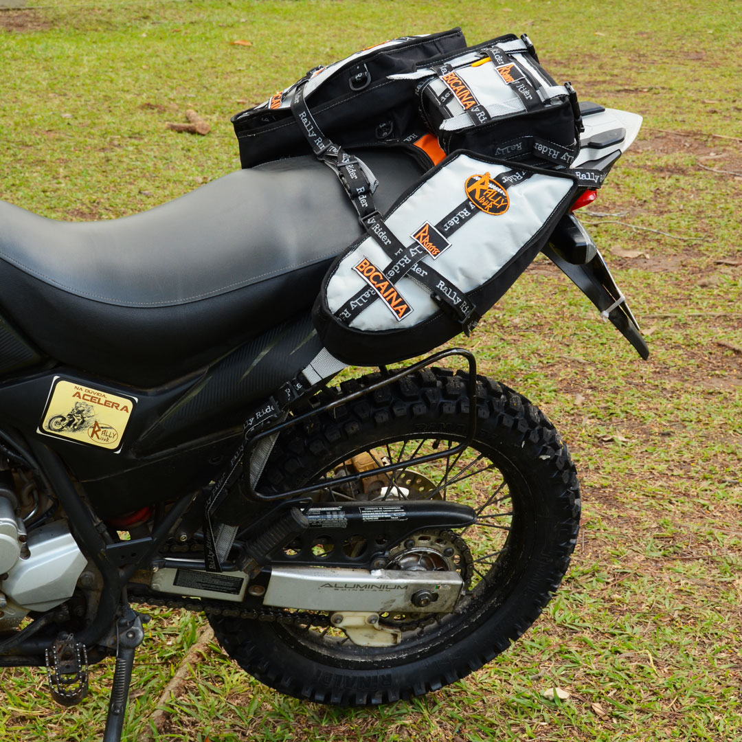 Lateral Bolsa para Motoadv Bocaina - montada na moto Silver Black 2